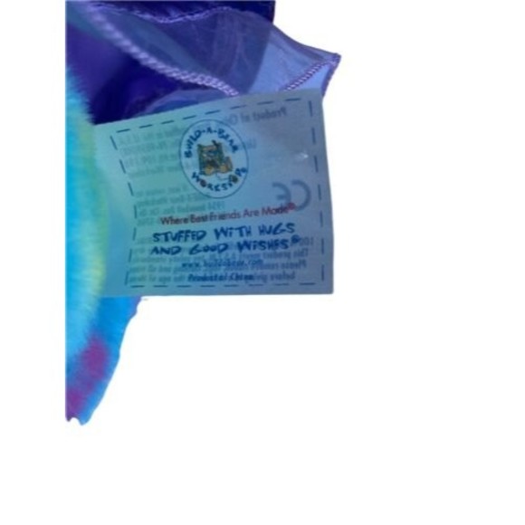 Build A Bear Teddy Blue Peace Sign Plush Animal  Party Dress And Sandals Retired - Picture 7 of 7